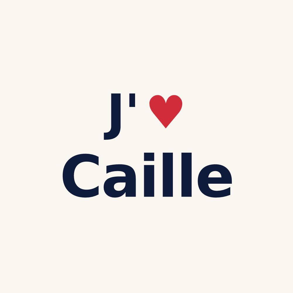 Tasse personnalisée Caille — design J'aime Caille