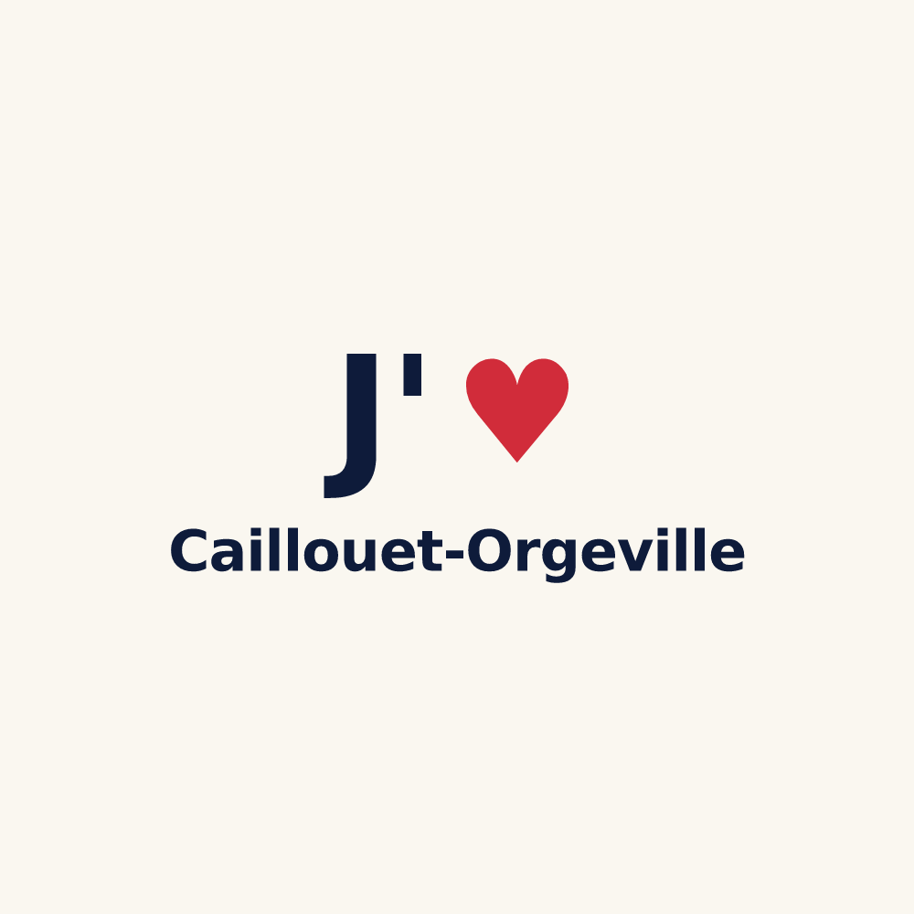 Tasse personnalisée Caillouet-Orgeville — design J'aime Caillouet-Orgeville
