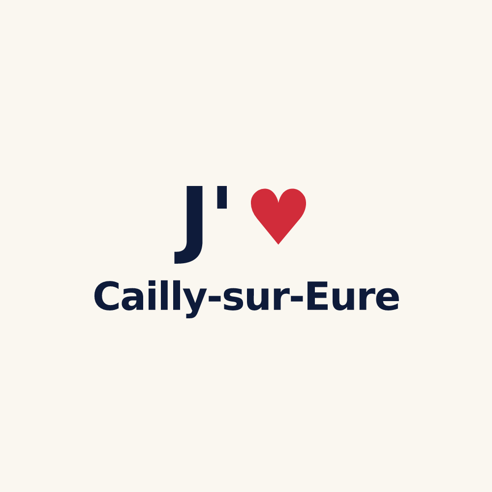 Tasse personnalisée Cailly-sur-Eure — design J'aime Cailly-sur-Eure