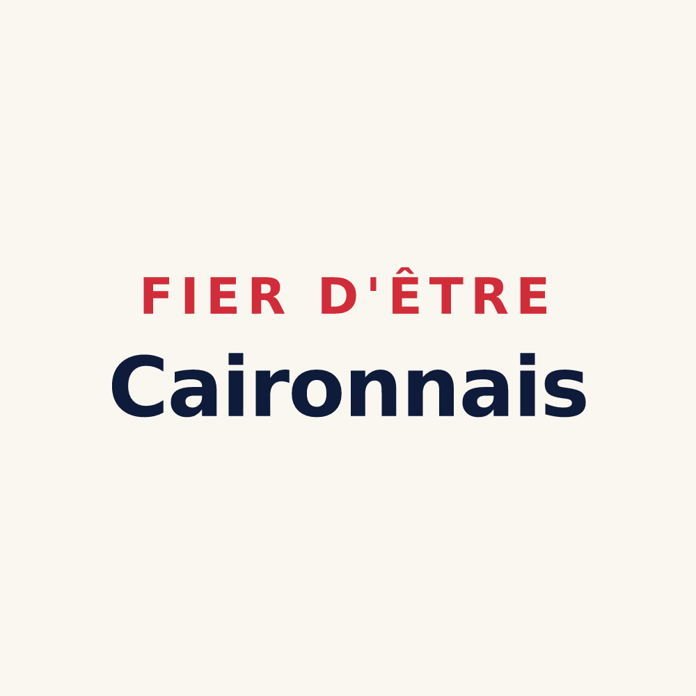 Tasse « Fier d'être Caironnais » — design pour Cairon