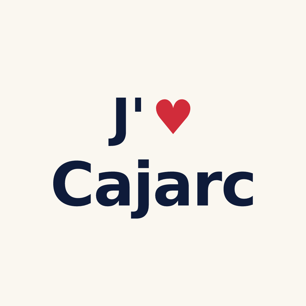 Tasse personnalisée Cajarc — design J'aime Cajarc