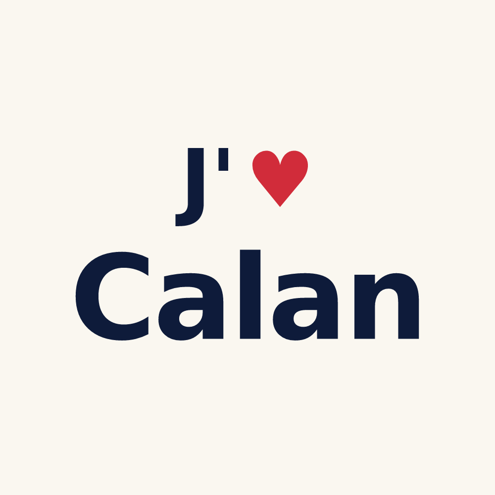 Tasse personnalisée Calan — design J'aime Calan