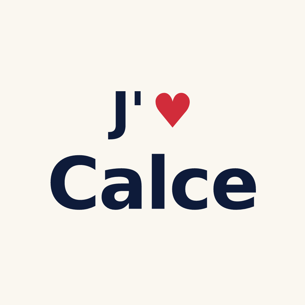 Tasse personnalisée Calce — design J'aime Calce