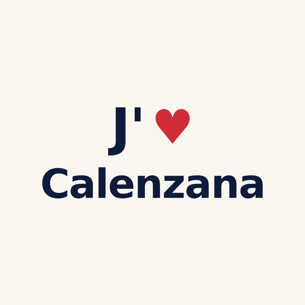 Tasse personnalisée Calenzana — design J'aime Calenzana