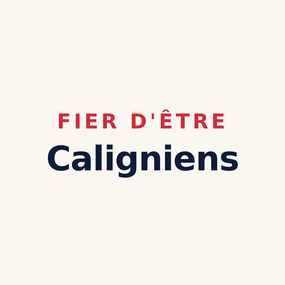 Tasse « Fier d'être Caligniens » — design pour Caligny