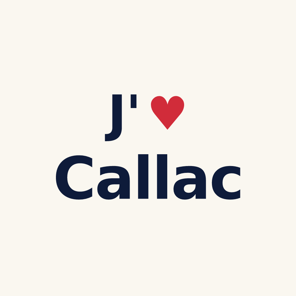 Tasse personnalisée Callac — design J'aime Callac