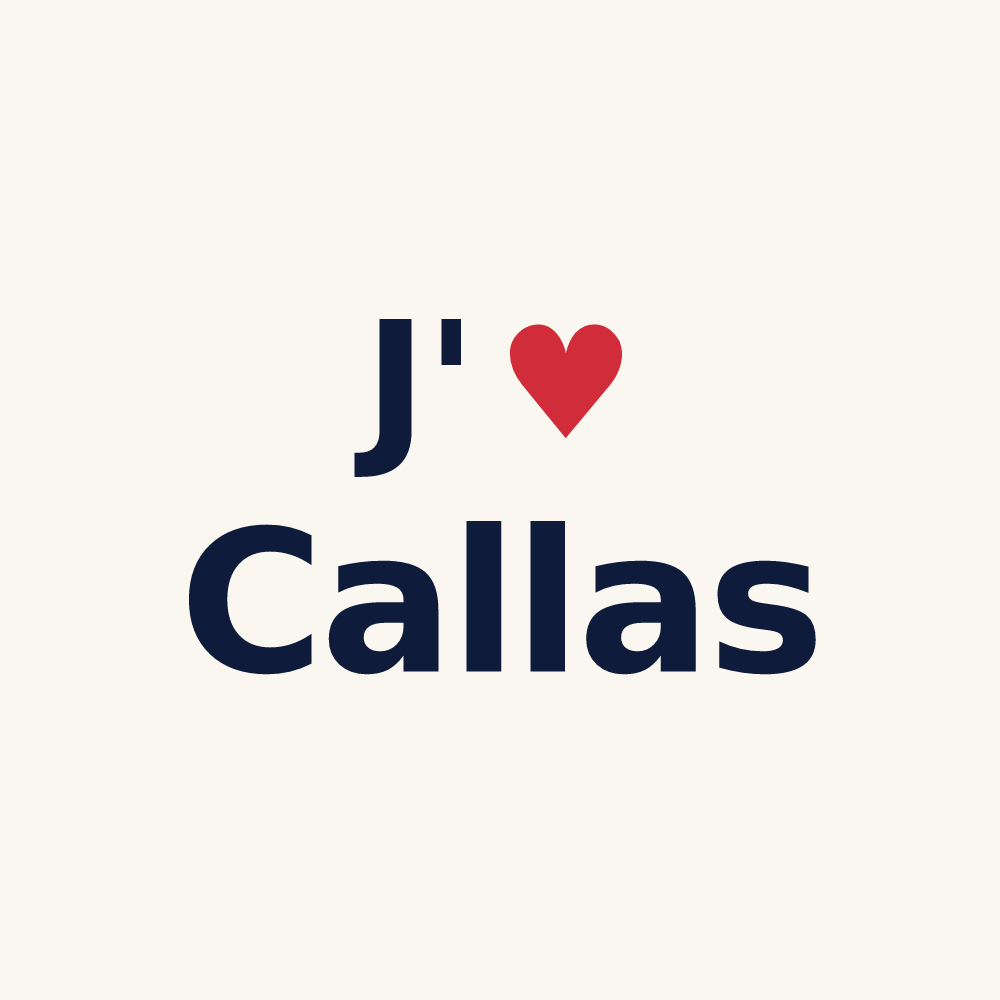 Tasse personnalisée Callas — design J'aime Callas