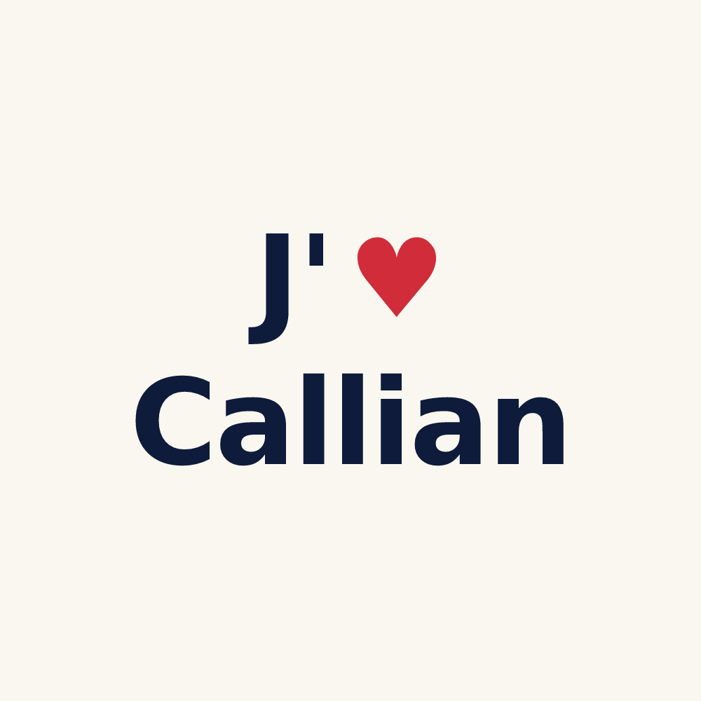 Tasse personnalisée Callian — design J'aime Callian