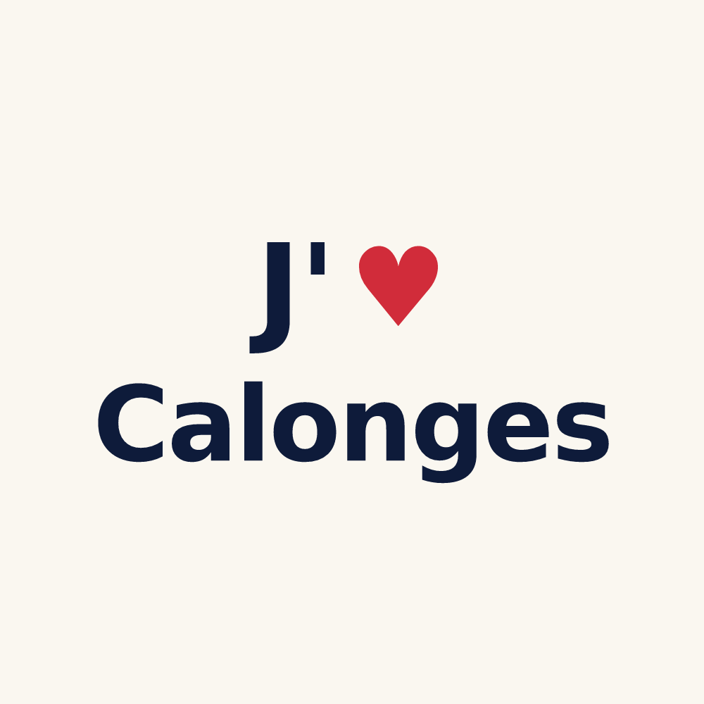 Tasse personnalisée Calonges — design J'aime Calonges