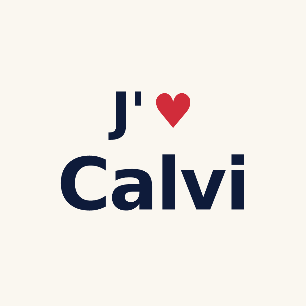Tasse personnalisée Calvi — design J'aime Calvi
