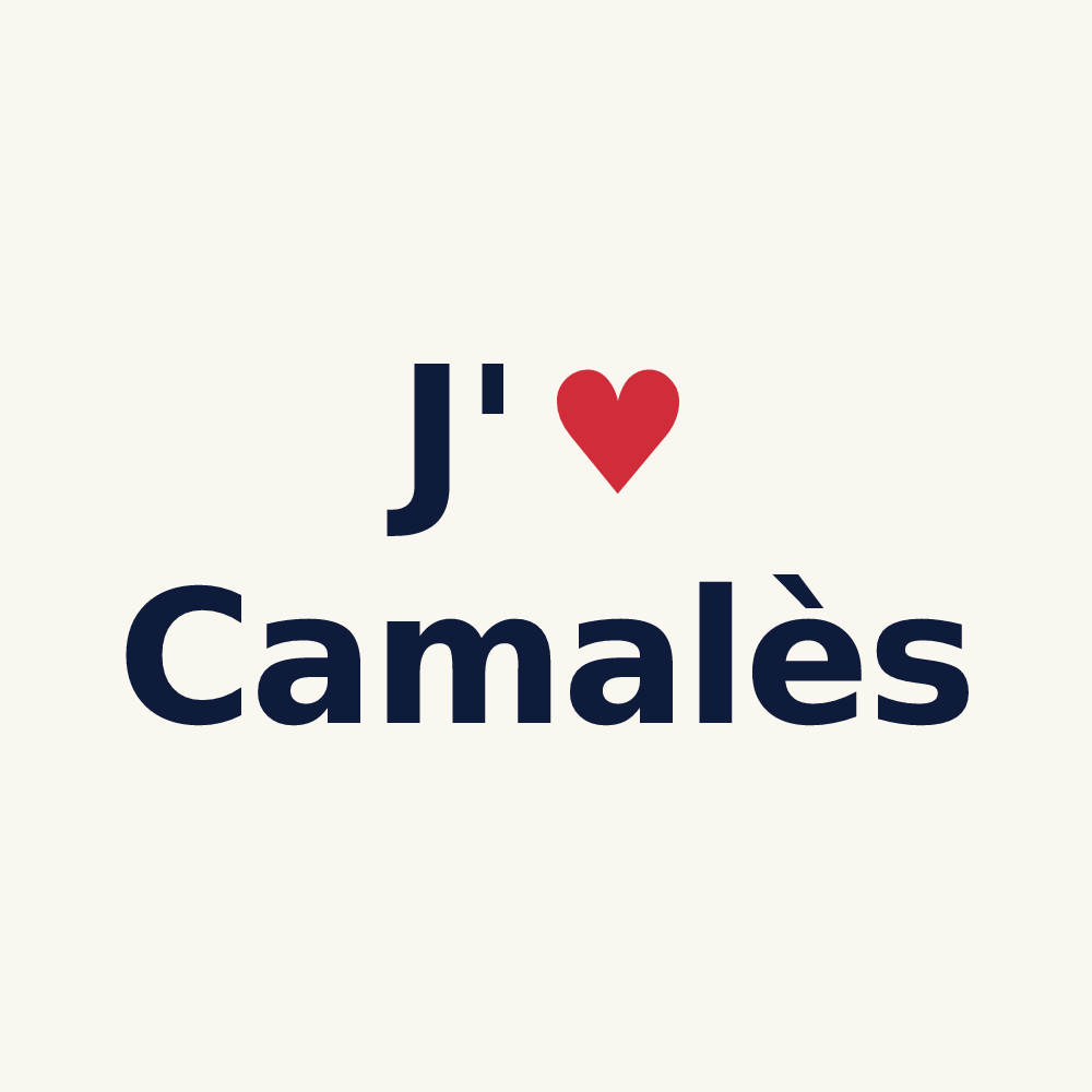 Tasse personnalisée Camalès — design « J'aime Camalès » imprimé sur la tasse