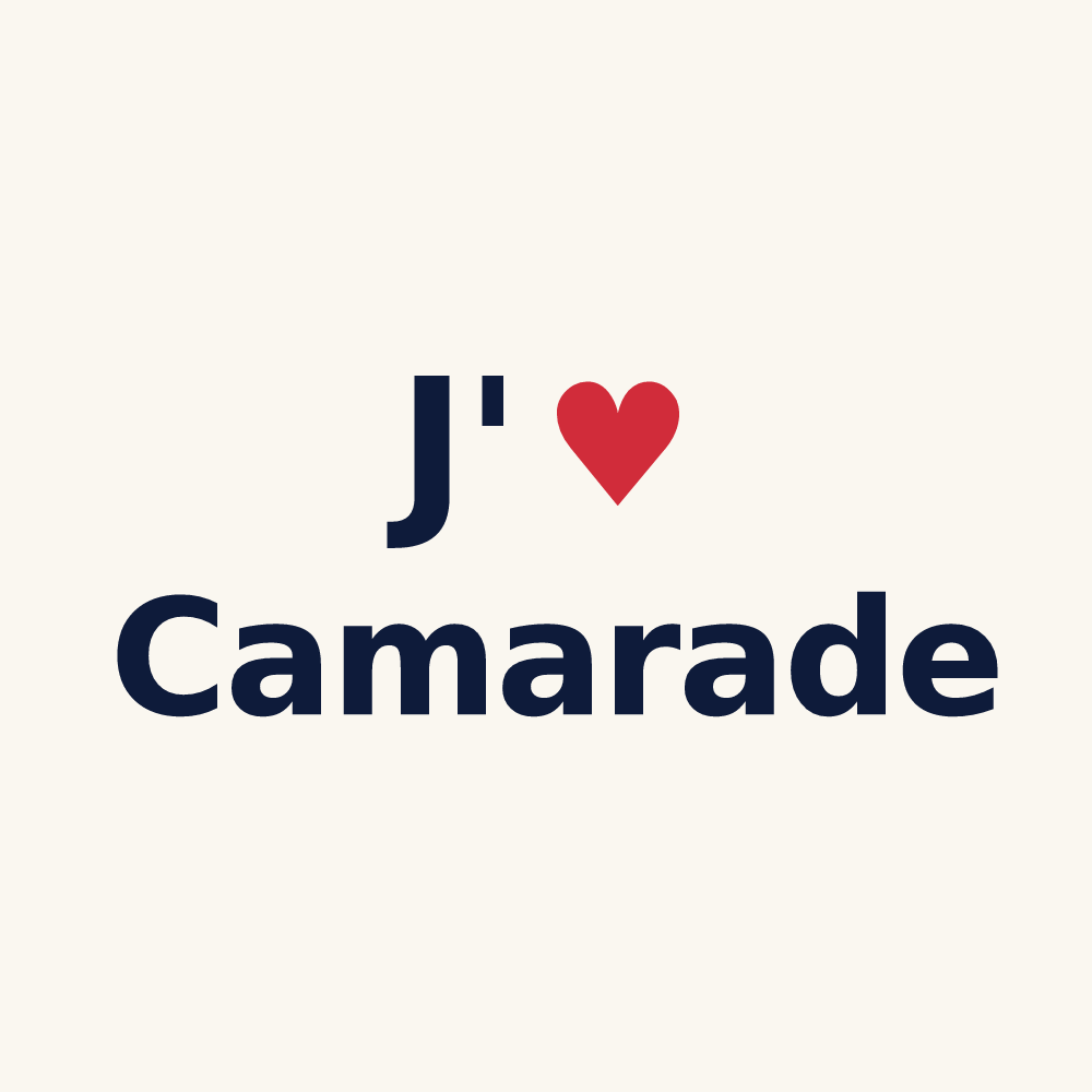 Tasse personnalisée Camarade — design J'aime Camarade
