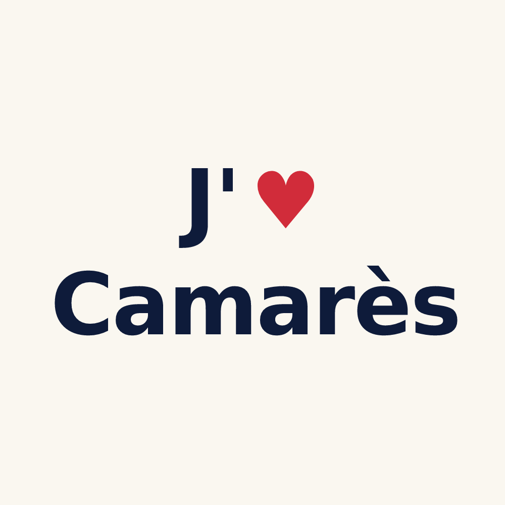 Tasse personnalisée Camarès — design J'aime Camarès