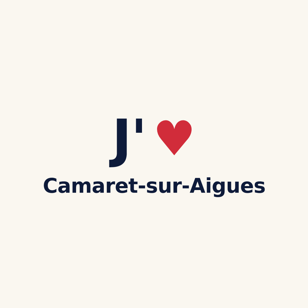 Tasse personnalisée Camaret-sur-Aigues — design J'aime Camaret-sur-Aigues