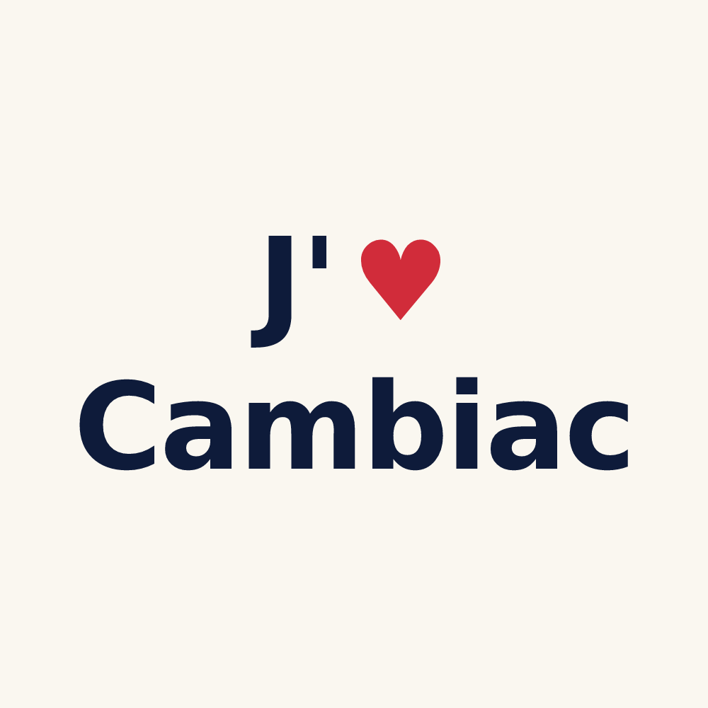 Tasse personnalisée Cambiac — design J'aime Cambiac