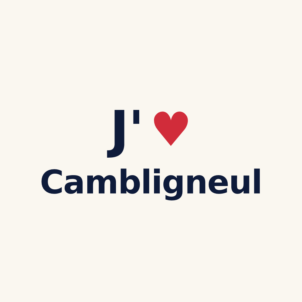 Tasse personnalisée Cambligneul — design J'aime Cambligneul