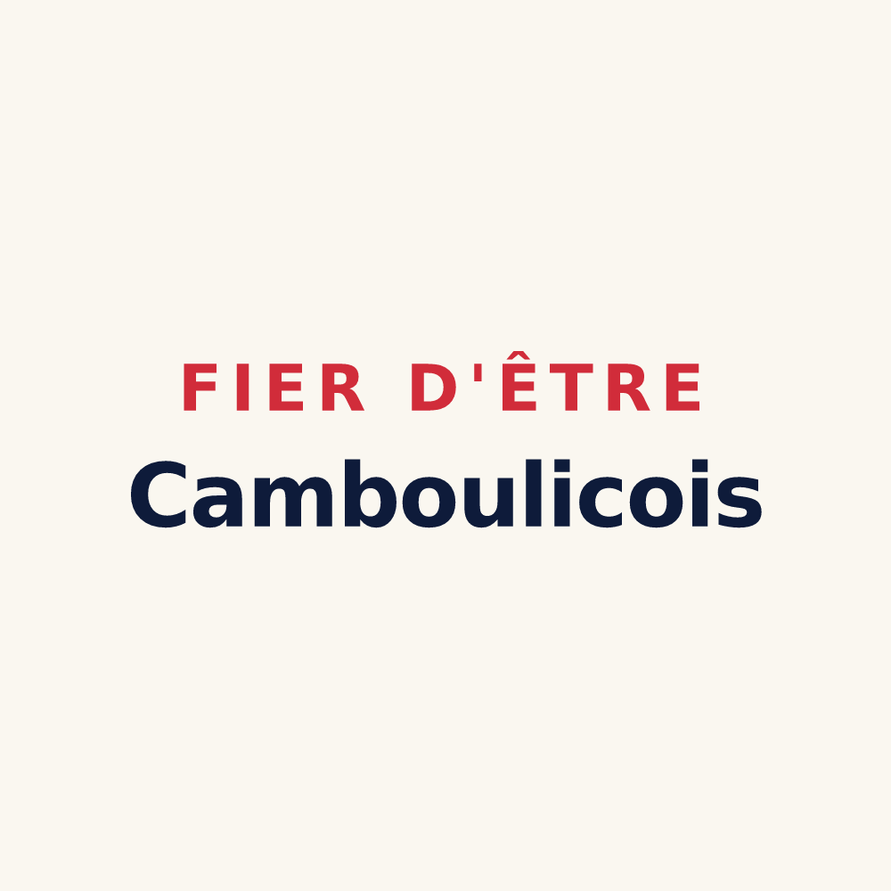 Tasse « Fier d'être Camboulicois » — design pour Camboulit