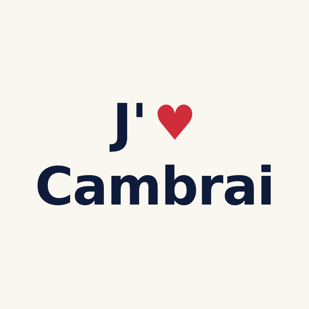 Tasse personnalisée Cambrai — design « J'aime Cambrai » imprimé sur la tasse