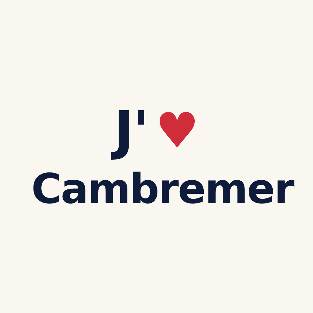 Tasse personnalisée Cambremer — design J'aime Cambremer