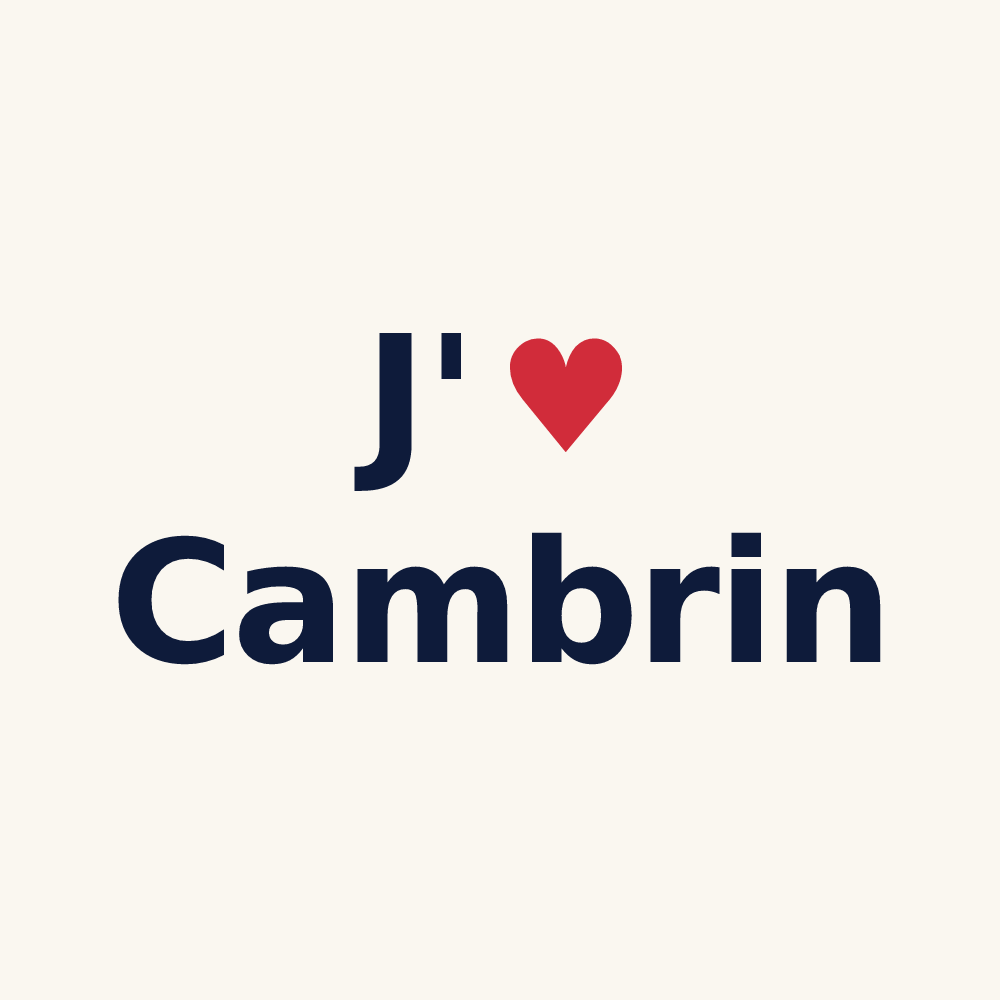 Tasse personnalisée Cambrin — design J'aime Cambrin