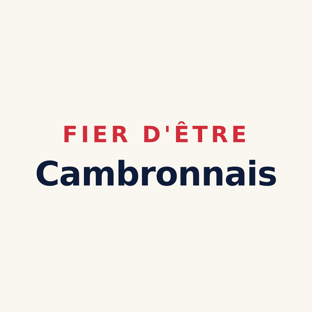 Tasse « Fier d'être Cambronnais » — design pour Cambron
