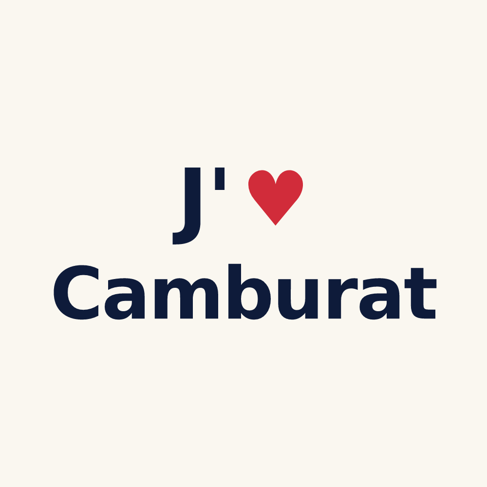 Tasse personnalisée Camburat — design J'aime Camburat