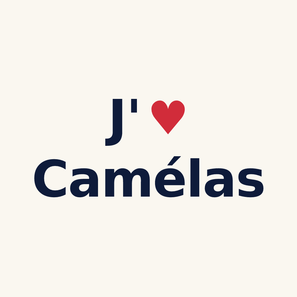 Tasse personnalisée Camélas — design J'aime Camélas
