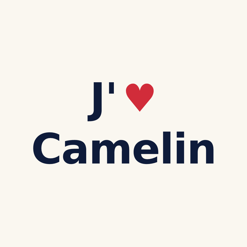 Tasse personnalisée Camelin — design J'aime Camelin