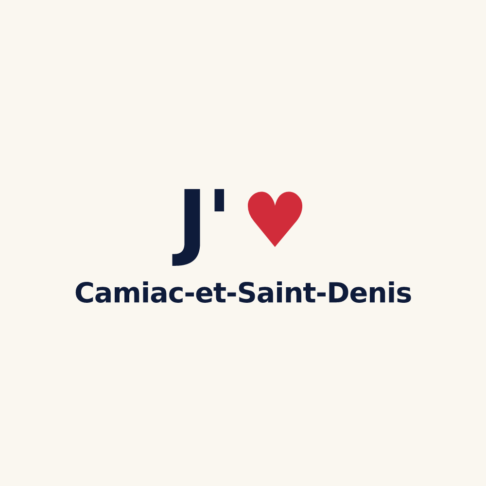 Tasse personnalisée Camiac-et-Saint-Denis — design J'aime Camiac-et-Saint-Denis