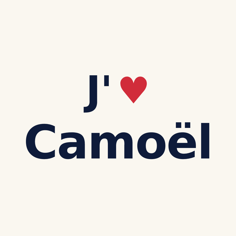 Tasse personnalisée Camoël — design J'aime Camoël