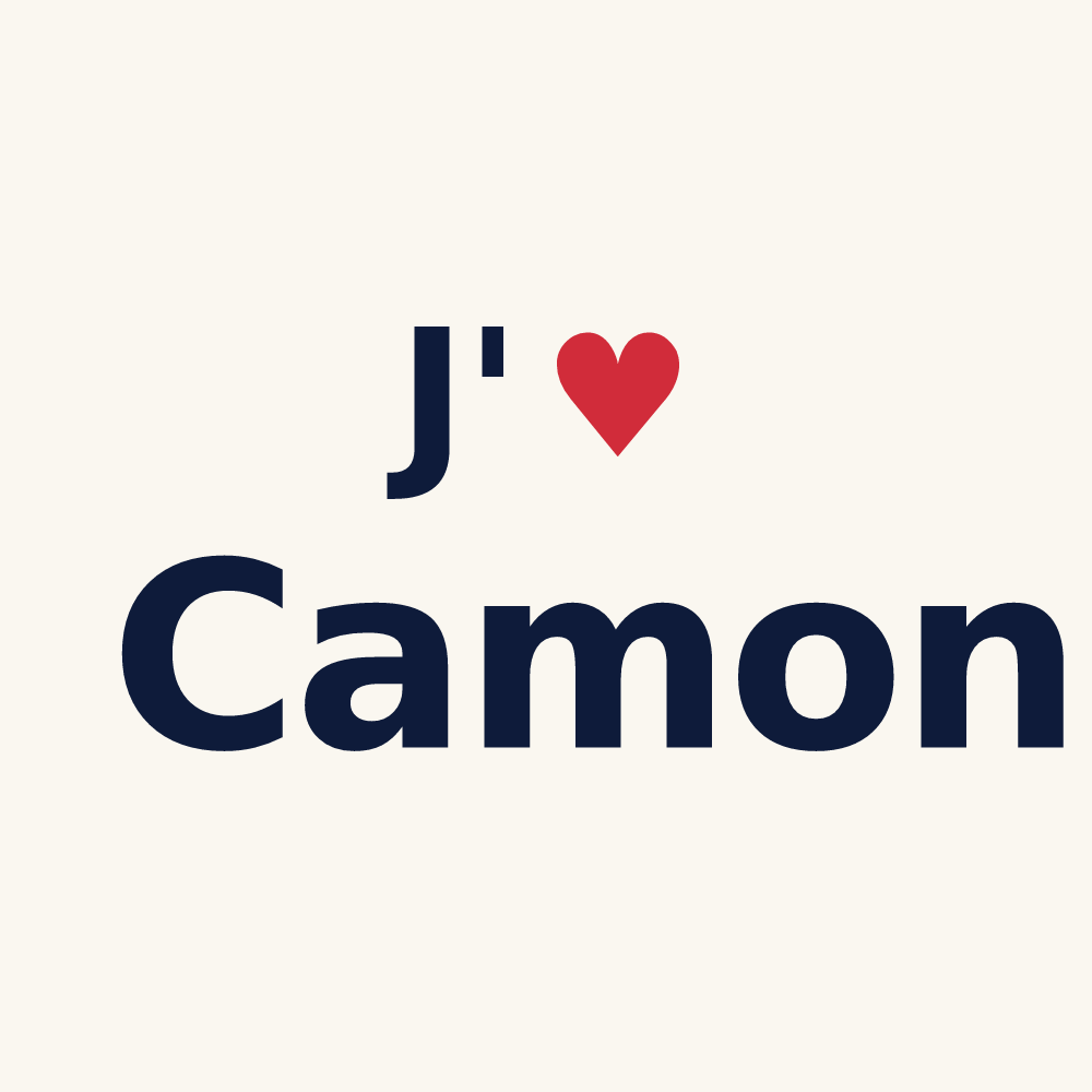 Tasse personnalisée Camon — design J'aime Camon
