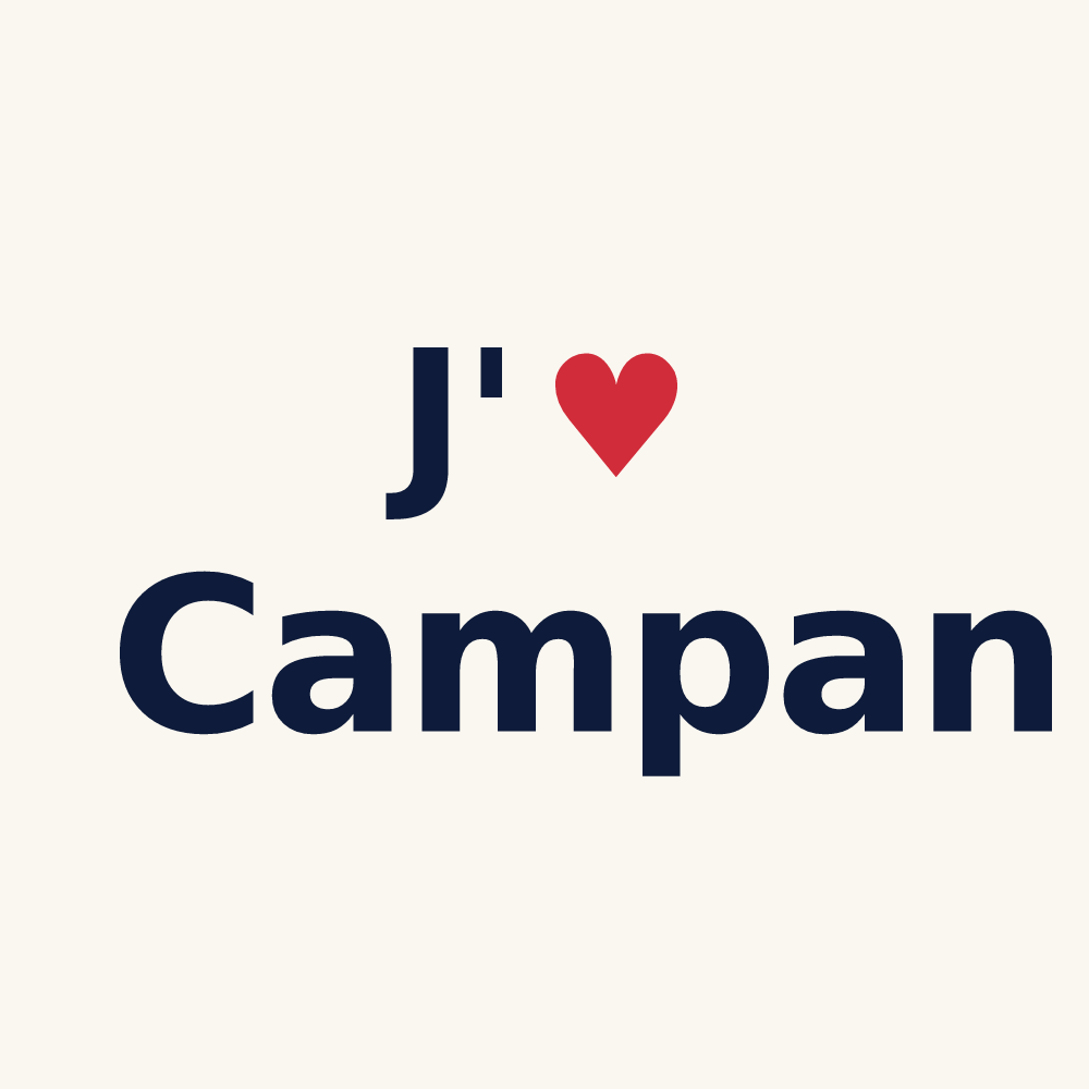 Tasse personnalisée Campan — design J'aime Campan