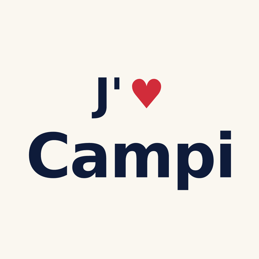 Tasse personnalisée Campi — design « J'aime Campi » imprimé sur la tasse