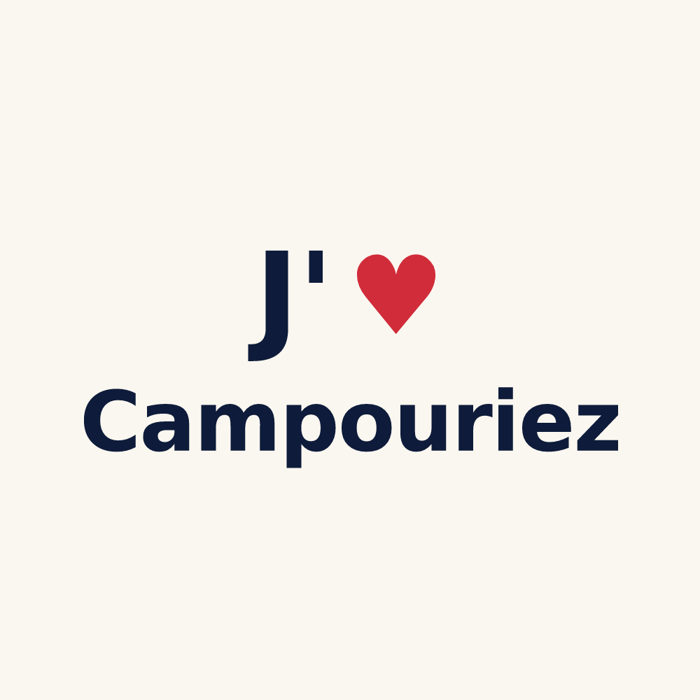 Tasse personnalisée Campouriez — design J'aime Campouriez