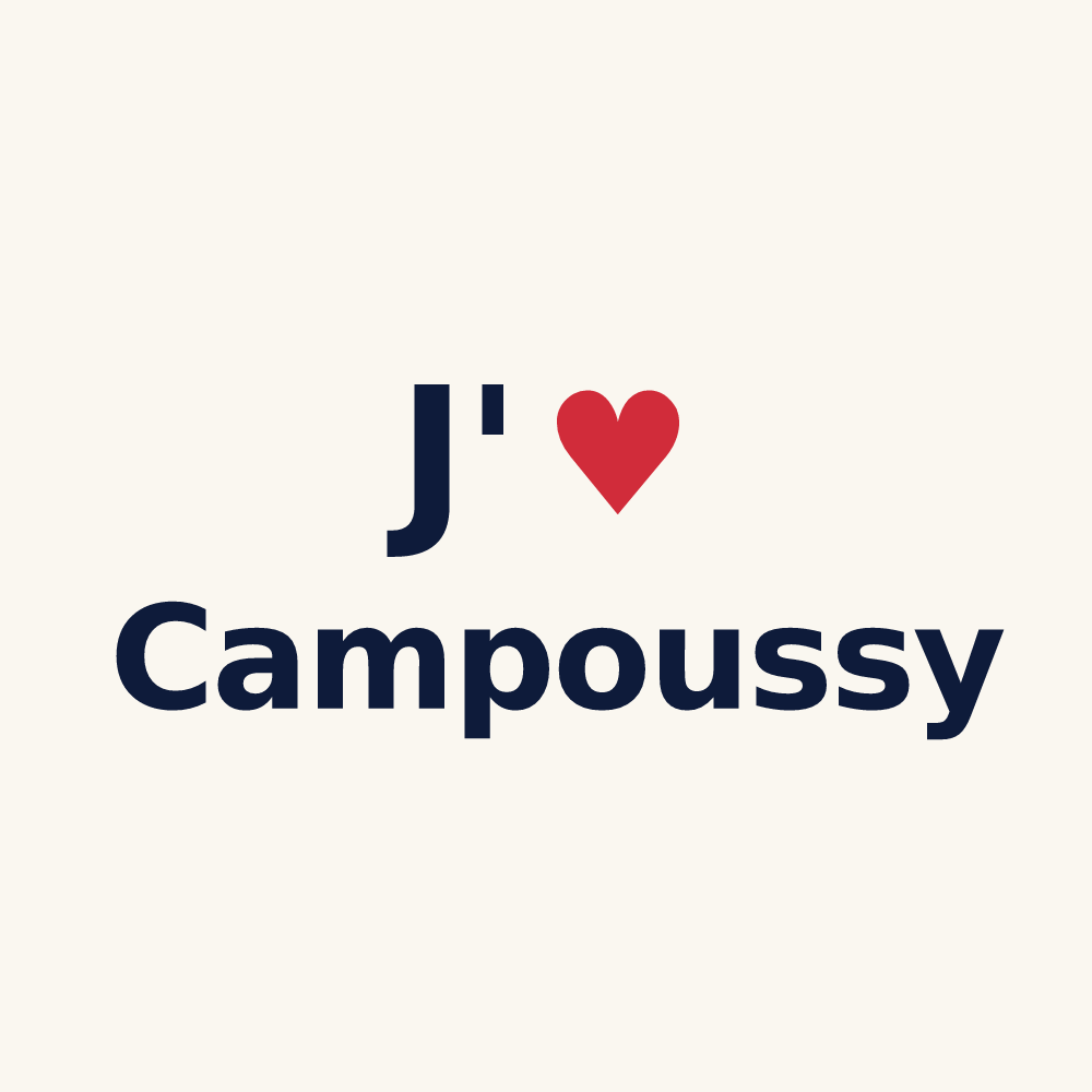 Tasse personnalisée Campoussy — design J'aime Campoussy