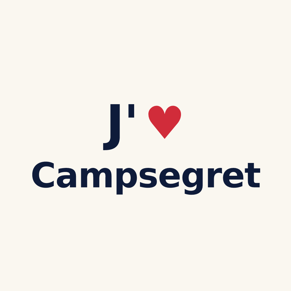 Tasse personnalisée Campsegret — design J'aime Campsegret