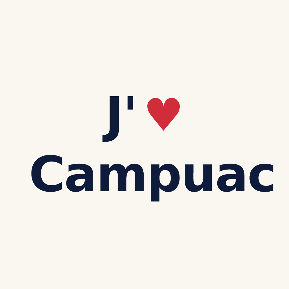 Tasse personnalisée Campuac — design J'aime Campuac