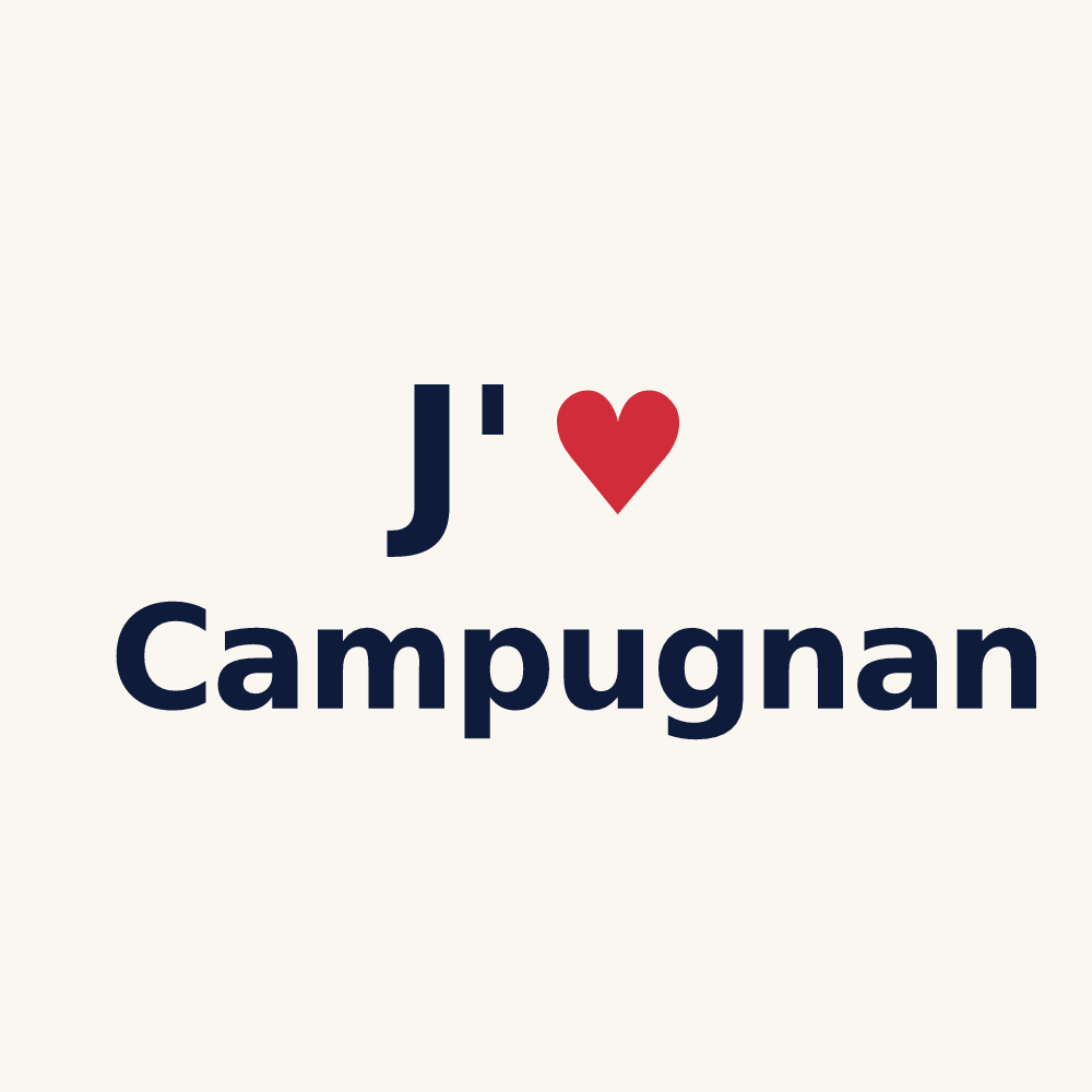 Tasse personnalisée Campugnan — design J'aime Campugnan