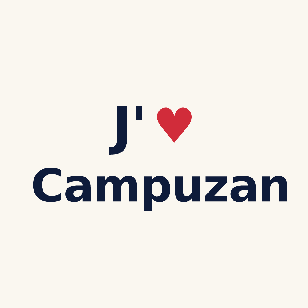 Tasse personnalisée Campuzan — design J'aime Campuzan