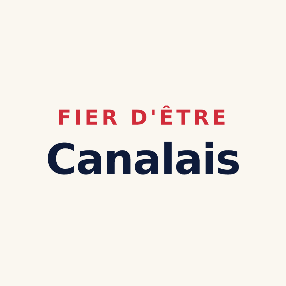 Tasse « Fier d'être Canalais » — design pour Canals