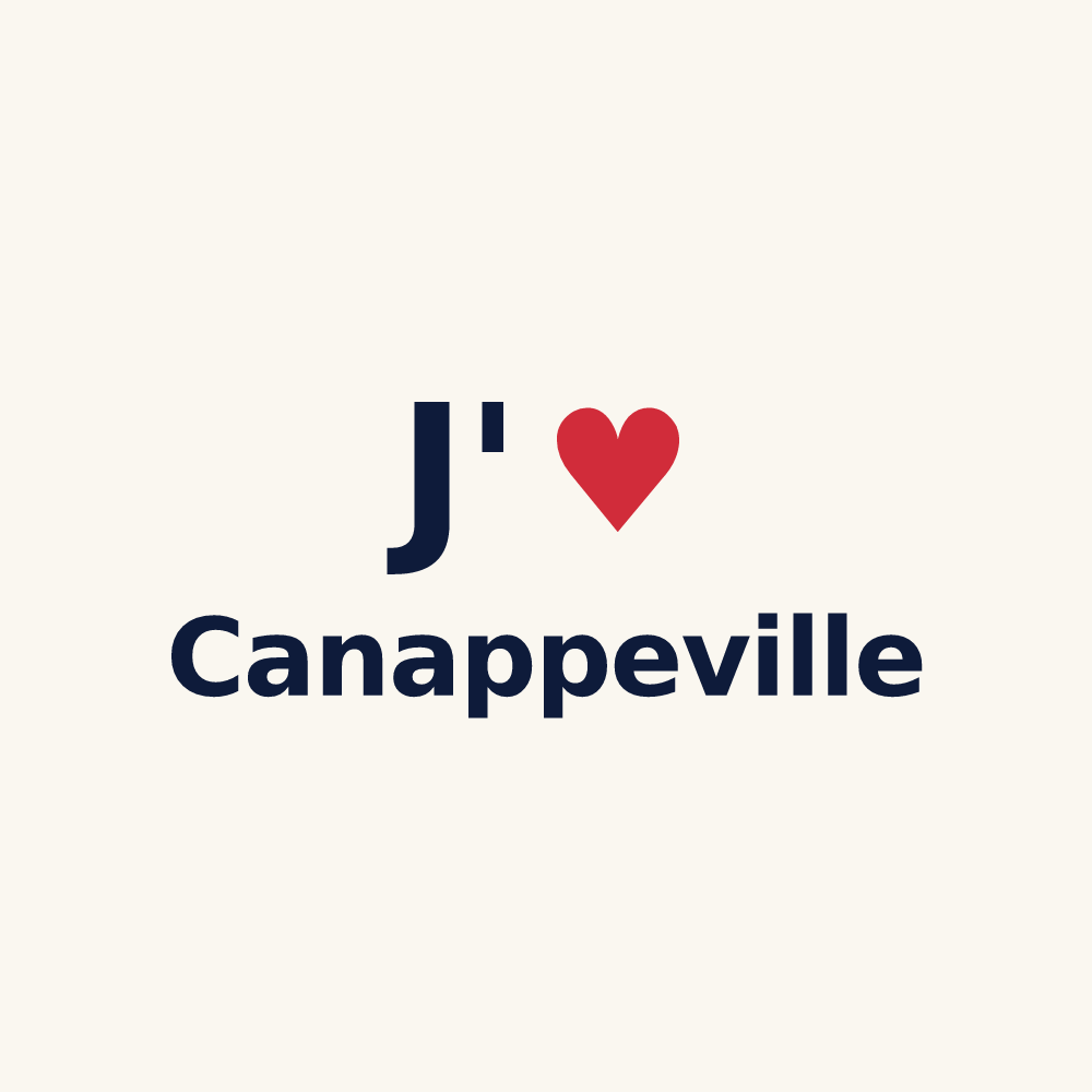 Tasse personnalisée Canappeville — design J'aime Canappeville
