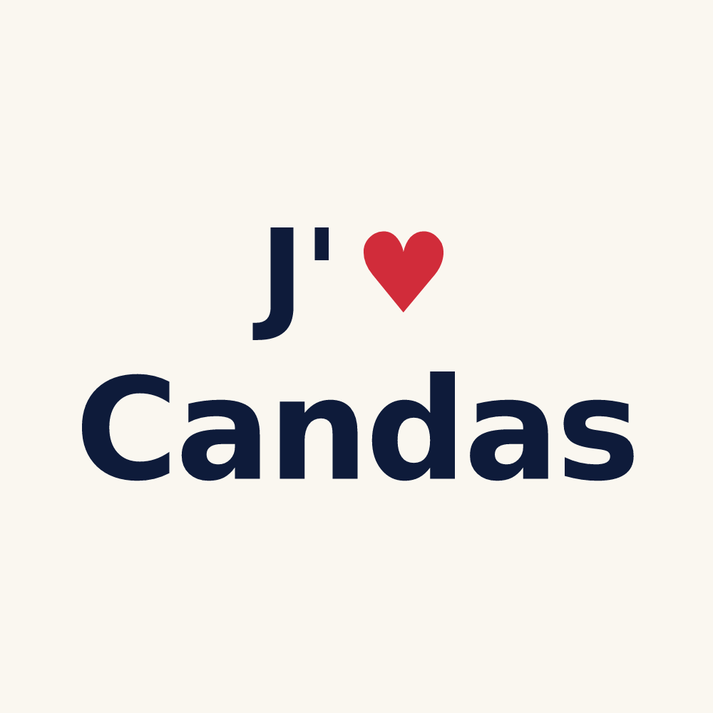 Tasse personnalisée Candas — design J'aime Candas