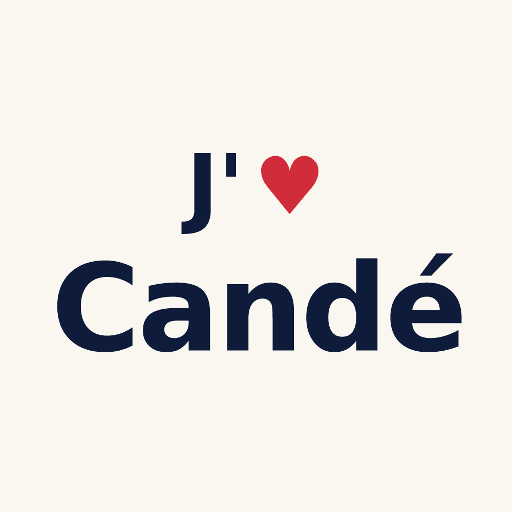 Tasse personnalisée Candé — design J'aime Candé