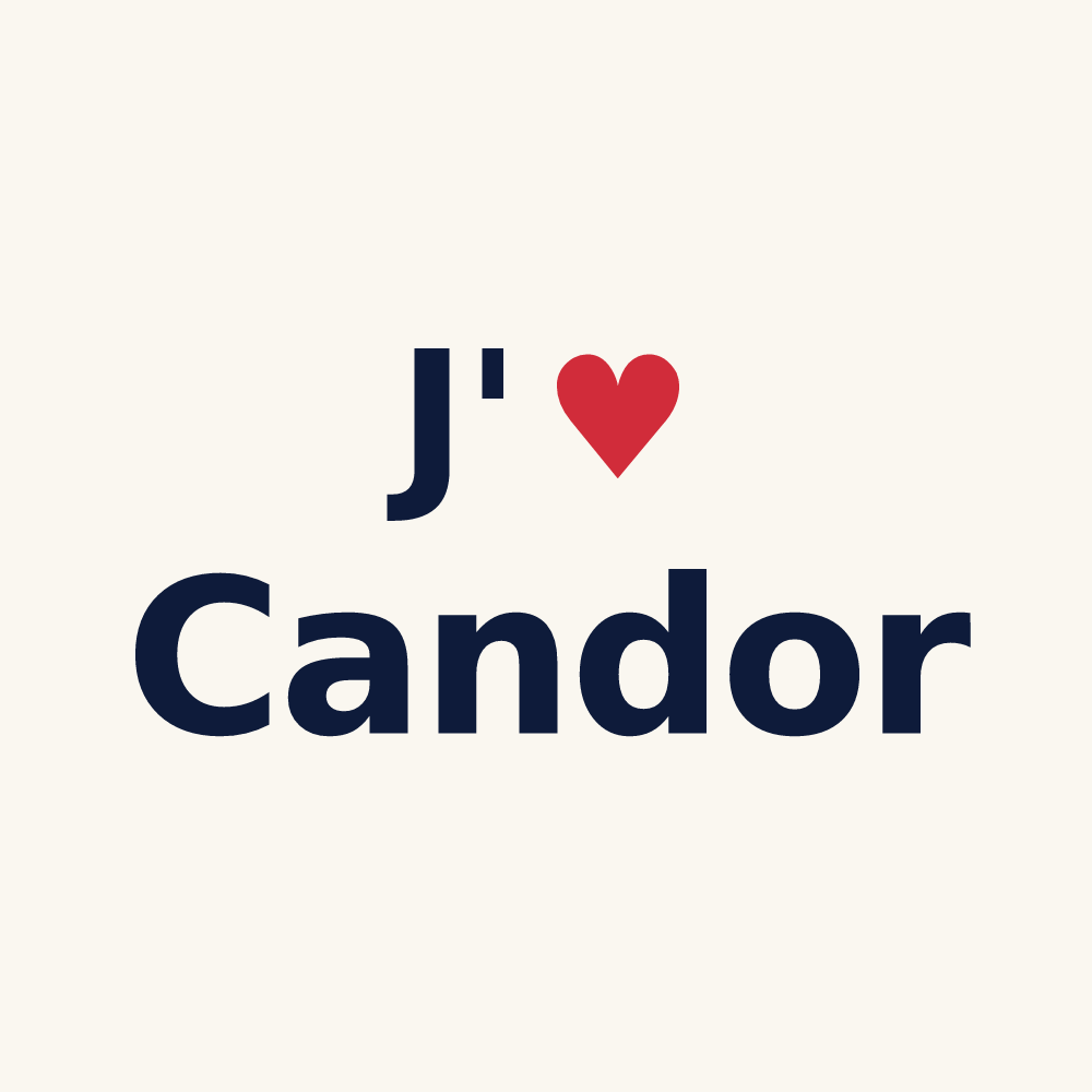 Tasse personnalisée Candor — design J'aime Candor