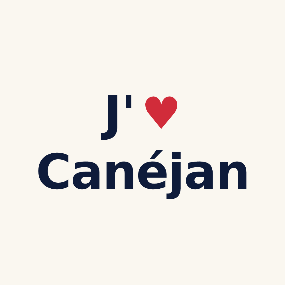 Tasse personnalisée Canéjan — design J'aime Canéjan