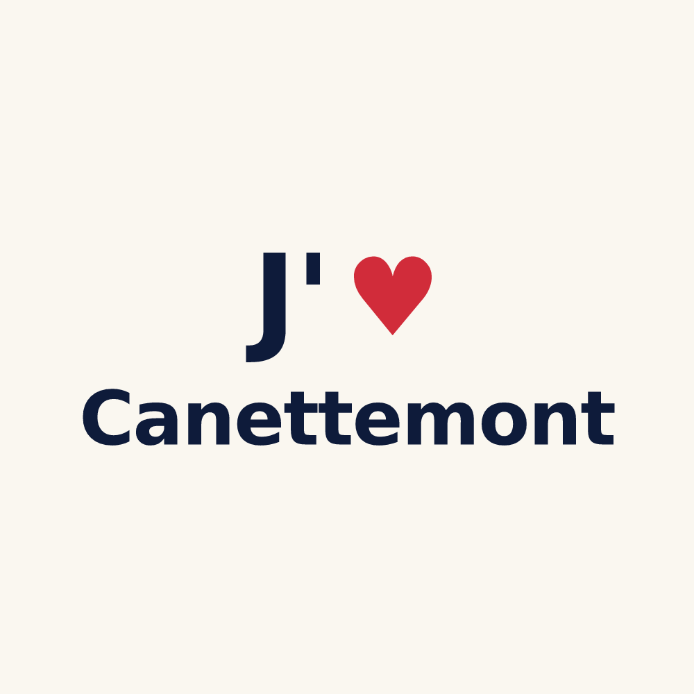 Tasse personnalisée Canettemont — design J'aime Canettemont