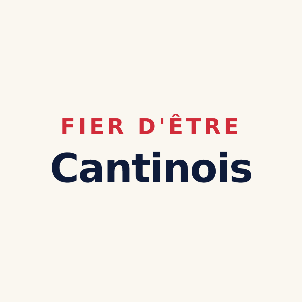 Tasse « Fier d'être Cantinois » — design pour Cantin