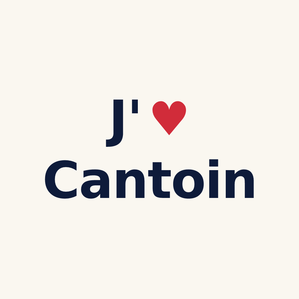 Tasse personnalisée Cantoin — design J'aime Cantoin