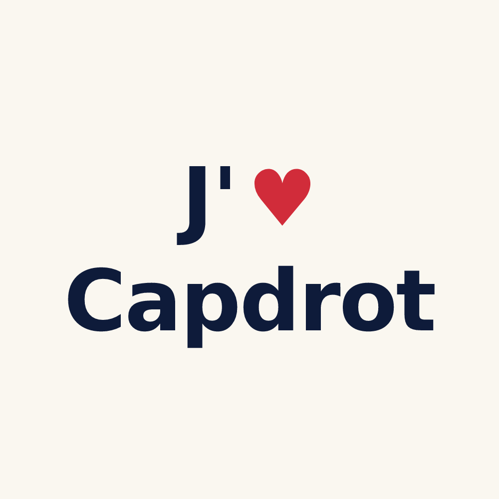 Tasse personnalisée Capdrot — design J'aime Capdrot
