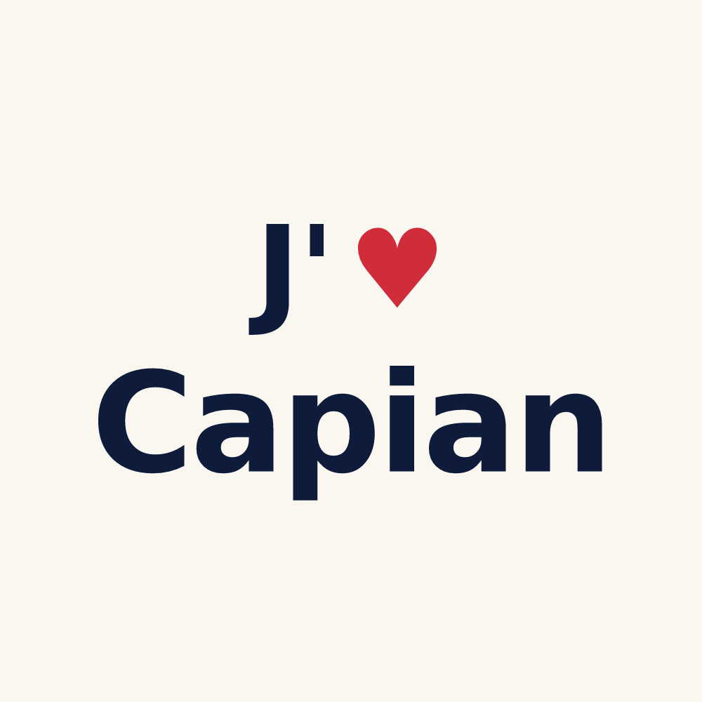 Tasse personnalisée Capian — design J'aime Capian